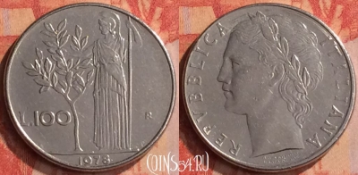 Италия 100 лир 1978 года, KM# 96.1, 415-030