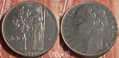 Италия 100 лир 1985 года, KM# 96.1, 077s-076