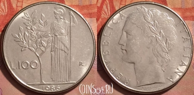 Италия 100 лир 1986 года, KM# 96.1, 237l-100