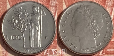 Италия 100 лир 1992 года, KM# 96.2, 203r-051