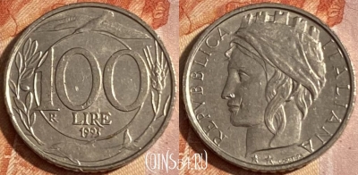 Италия 100 лир 1993 года, KM# 159, 155r-144