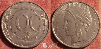 Италия 100 лир 1993 года, KM# 159, 400-113