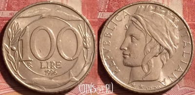 Италия 100 лир 1996 года, KM# 159, 244l-013