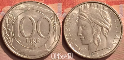 Италия 100 лир 1996 года, KM# 159, 428-096