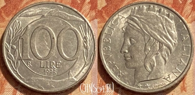 Италия 100 лир 1998 года, KM# 159, 461q-042