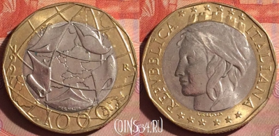Италия 1000 лир 1997 года, KM# 194, 042i-180