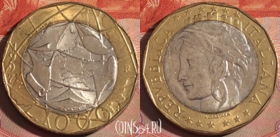 Италия 1000 лир 1997 года, KM# 194, 121b-119