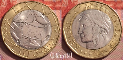 Италия 1000 лир 1998 года, KM# 194, 139j-110
