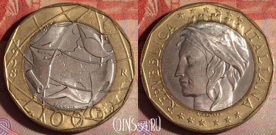Италия 1000 лир 1998 года, KM# 194, 336g-113