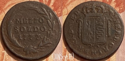 Италия 1/2 сольдо 1777 года, KM# 184, 461q-092 ♛