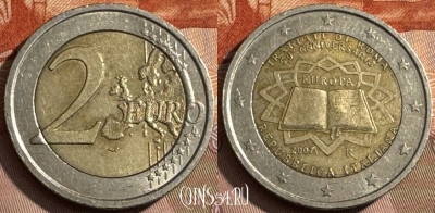 Италия 2 евро 2007 года, KM# 311, 468s-576 ♛