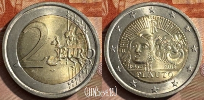 Италия 2 евро 2016 года, KM# 392, 468s-568