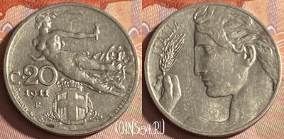 Италия 20 чентезимо 1911 года, KM# 44, 306p-102 ♛