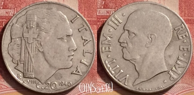 Италия 20 чентезимо 1940 года, KM# 75b, 144l-106