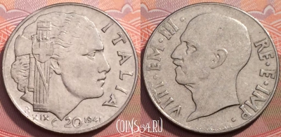 Италия 20 чентезимо 1941 года, KM# 75b, 249-015