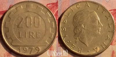 Италия 200 лир 1979 года, KM# 105, 403-113