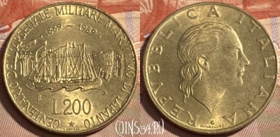 Италия 200 лир 1989 года, KM# 130, 497р-009 ♛