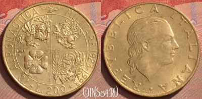 Италия 200 лир 1993 года, KM# 155, 119l-112