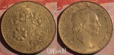 Италия 200 лир 1993 года, KM# 155, 125a-081