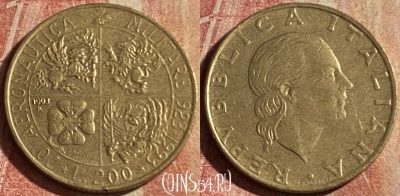 Италия 200 лир 1993 года, KM# 155, 178p-048
