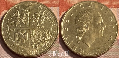 Италия 200 лир 1993 года, KM# 155, 295q-063