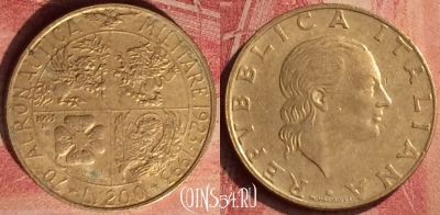 Италия 200 лир 1993 года, KM# 155, 386n-032