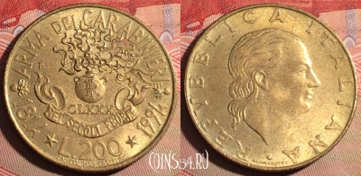 Италия 200 лир 1994 года, KM# 164, 221a-097
