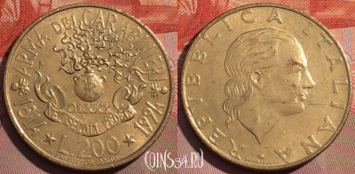 Италия 200 лир 1994 года, KM# 164, 264a-061