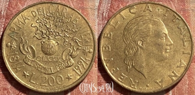 Италия 200 лир 1994 года, KM# 164, 463r-374
