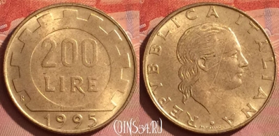 Италия 200 лир 1995 года, KM# 105, 222l-115