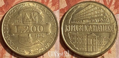 Италия 200 лир 1996 года, KM# 184, 097r-046 ♛