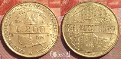 Италия 200 лир 1996 года, KM# 184, 237a-102