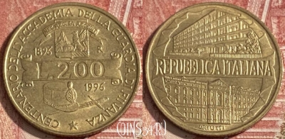 Италия 200 лир 1996 года, KM# 184, 273r-108