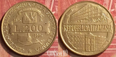 Италия 200 лир 1996 года, KM# 184, 396-033