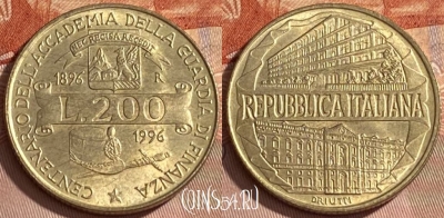 Италия 200 лир 1996 года, KM# 184, 461r-439 ♛