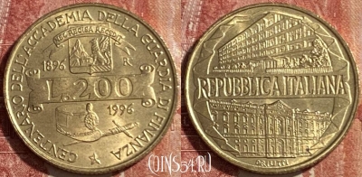 Италия 200 лир 1996 года, KM# 184, 475r-081