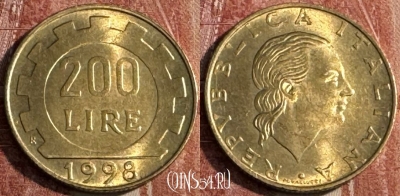 Италия 200 лир 1998 года, KM# 105, 101s-120