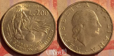 Италия 200 лир 1999 года, KM# 218, 326n-038