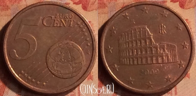 Италия 5 евроцентов 2009 года, KM# 212, 413-115