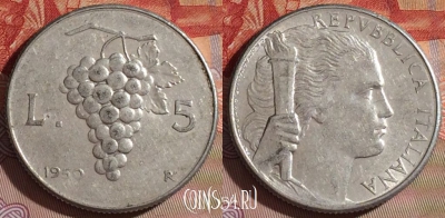 Италия 5 лир 1950 года, KM# 89, 080e-031