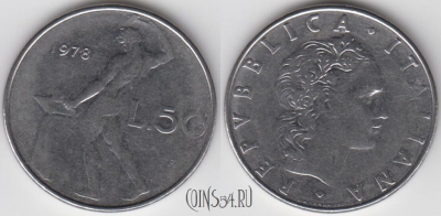 Италия 50 лир 1978 года, KM 95.1, 123-022