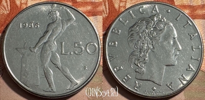 Италия 50 лир 1986 года, KM# 95.1, 395s-036 ♛