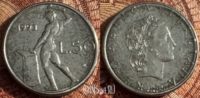 Италия 50 лир 1993 года, KM# 95.2, 362s-095