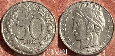 Италия 50 лир 1996 года, KM# 183, 244r-050