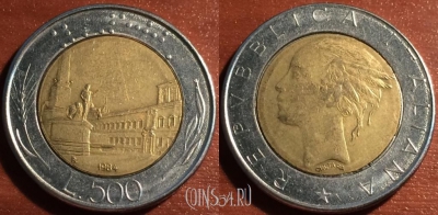 Италия 500 лир 1984 года, KM# 111, 058-025