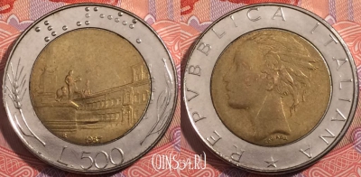Италия 500 лир 1987 года, KM# 111, b100-013