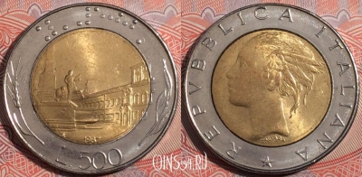 Италия 500 лир 1987 года, KM# 111, b094-141