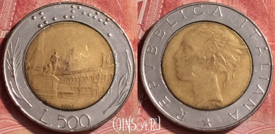 Италия 500 лир 1988 года, KM# 111, 360l-002