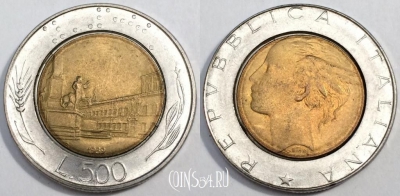 Италия 500 лир 1989 года, KM# 111, 081-036b