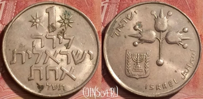 Израиль 1 лира 1977 года, KM# 47, 061l-005